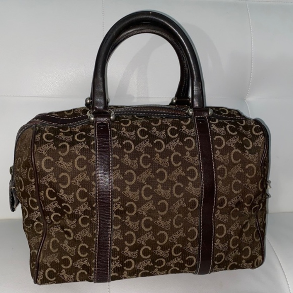 Authentic Rare CELINE Horse Carriage Boston Bag